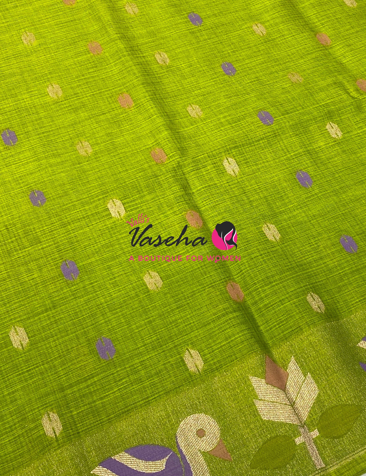 Banarasi - Heritage Meenakari Silk - Parrot Green Shade - VVBHS014