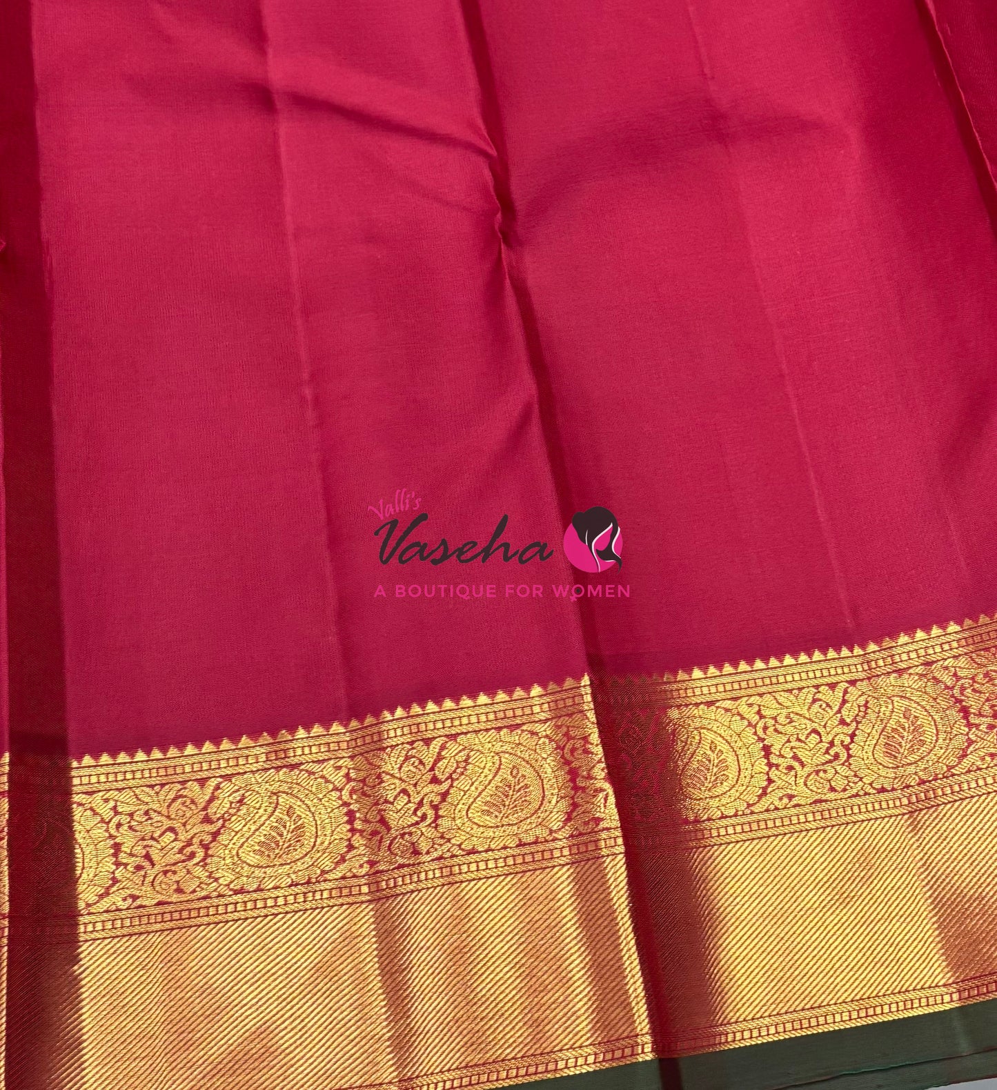 Pure Kanchipuram Silk Saree - Vairavoosi Design  - Maroon Shade - VVPS059