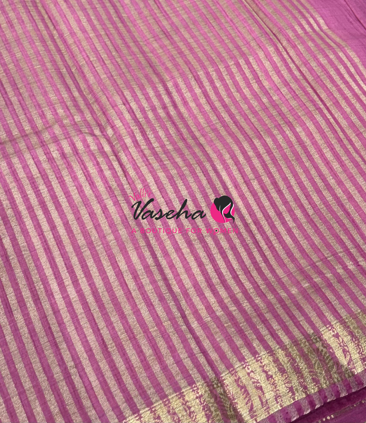 Semi Tussar Silk - Onion Pink Shade - VVSTS069