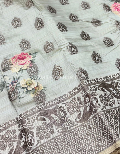 50% less - Offer Saree - Tussar  Saree - VVDS003