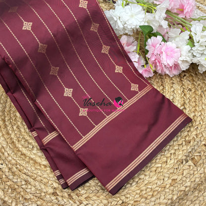 Semi Soft Silk  - Maroon Shade - VVSSS041