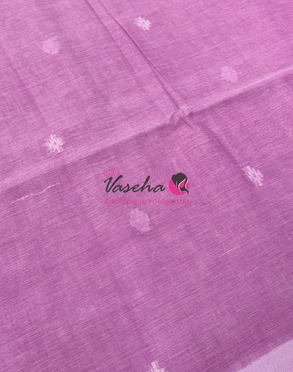 Bengal Kaddhi Cotton Saree | VVBKC002 |Purplish Pink Shade