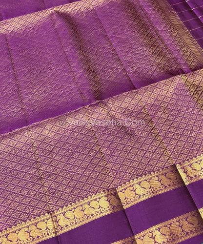 Pure Soft Silk Saree - Retta Petta Border - Magenta & Purple Shade - VVPSS057