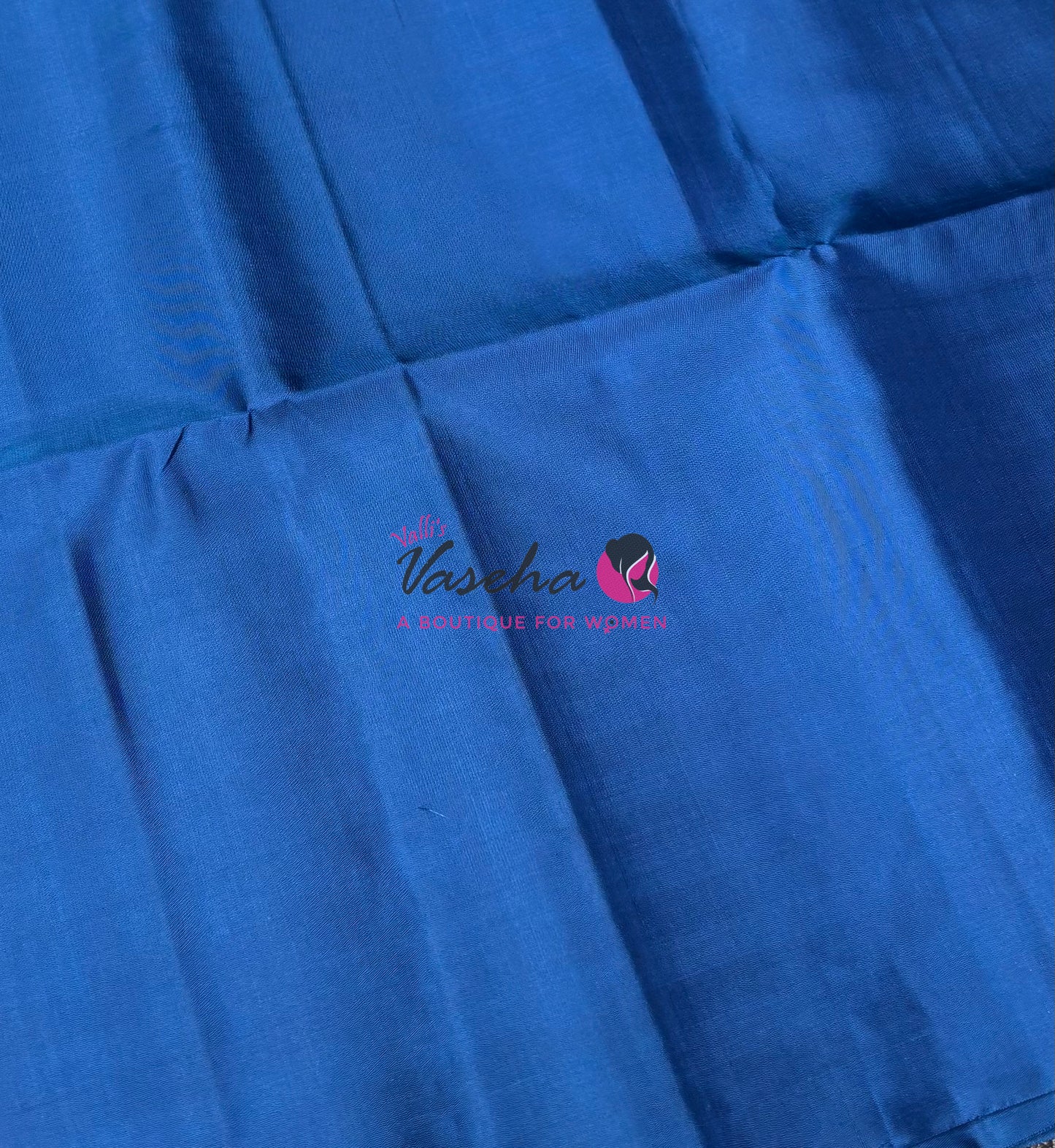 Pure Soft Silk Saree - Border Less - Peacock Blue Shade - VVPSS080