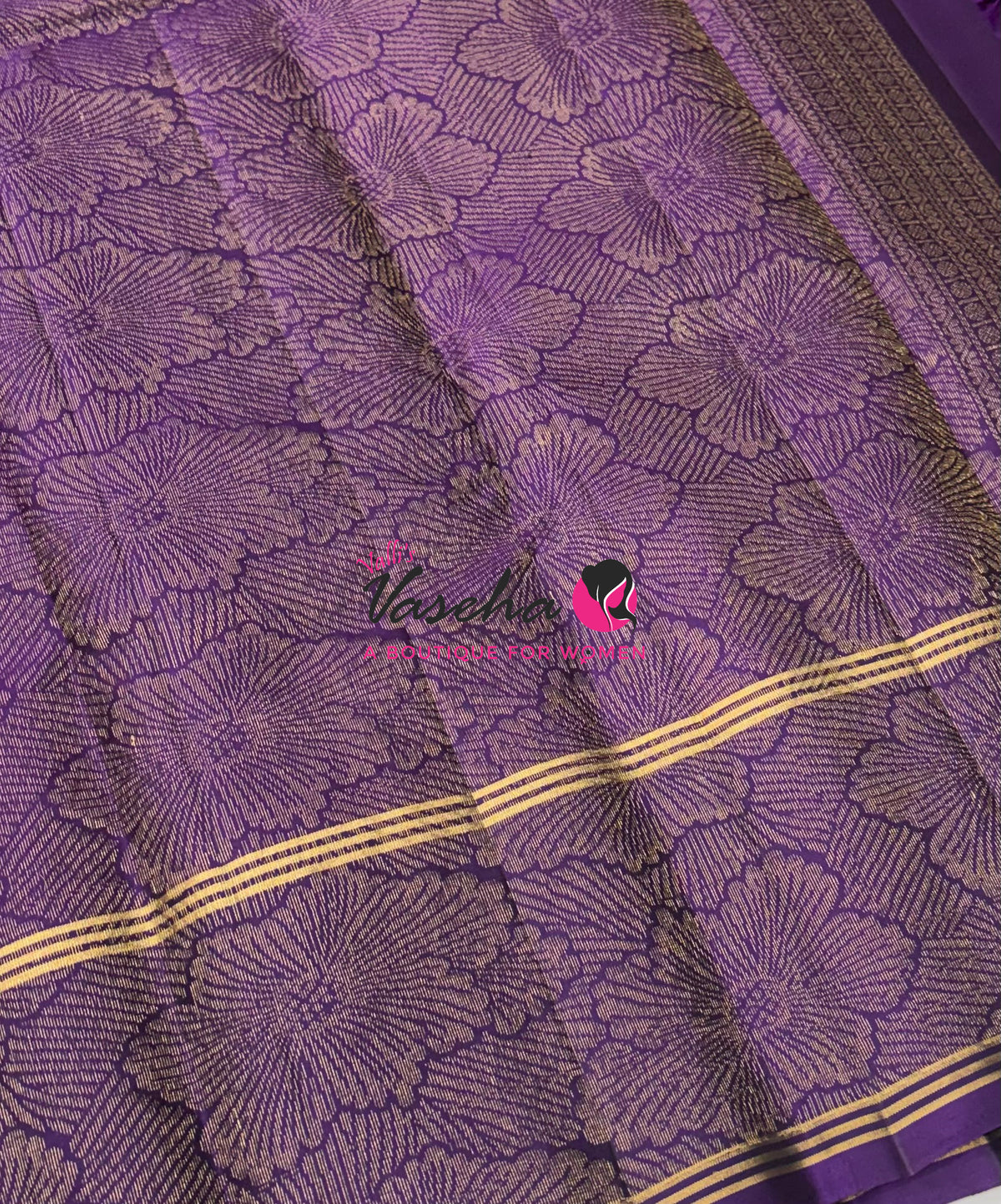 Half Mix - Pure Soft Silk Saree - Long Retta Petta Border with Butta - VVPSS105