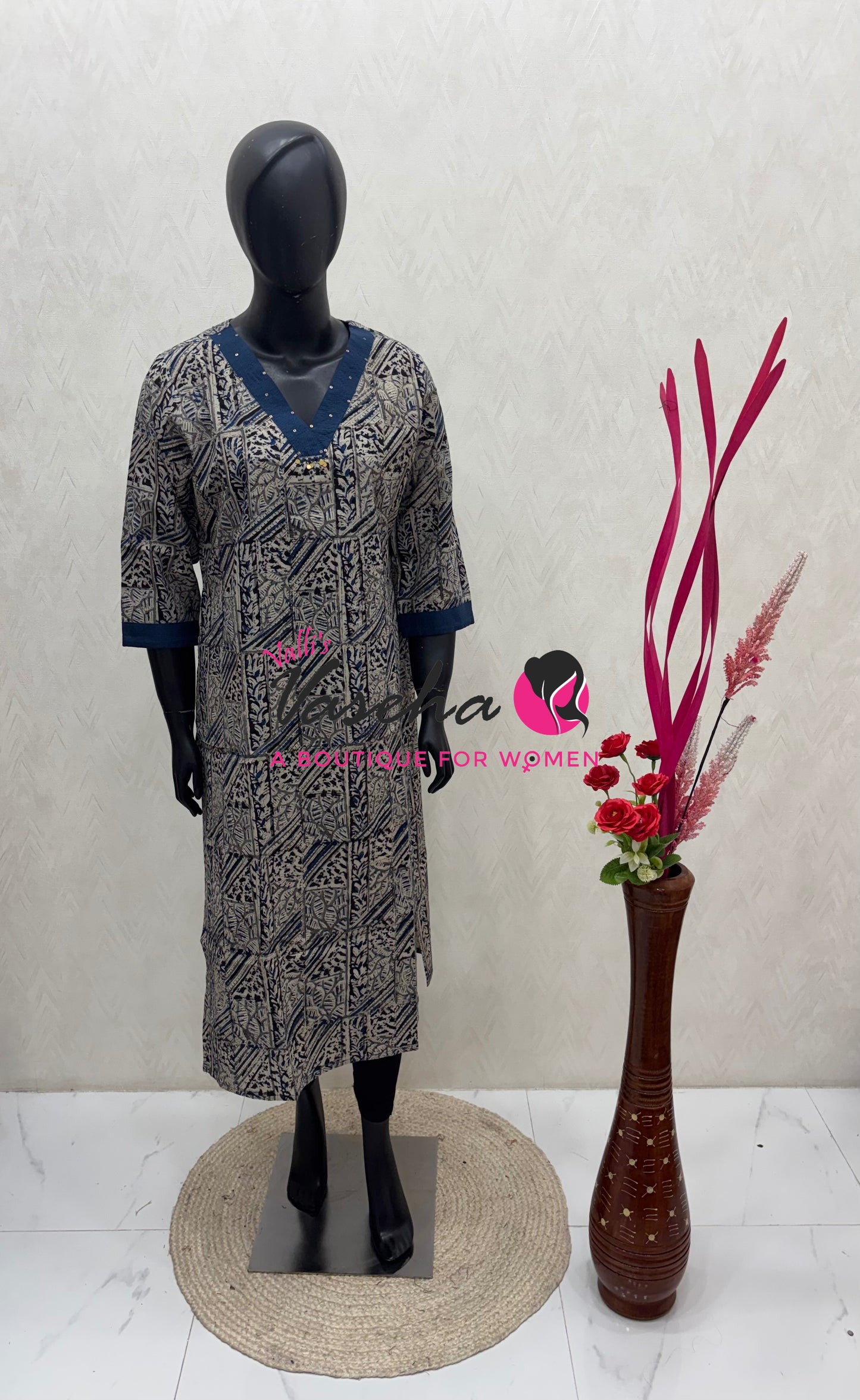 Ready Made - Pure Kalamkari Cotton - Kurti - VVRKC004