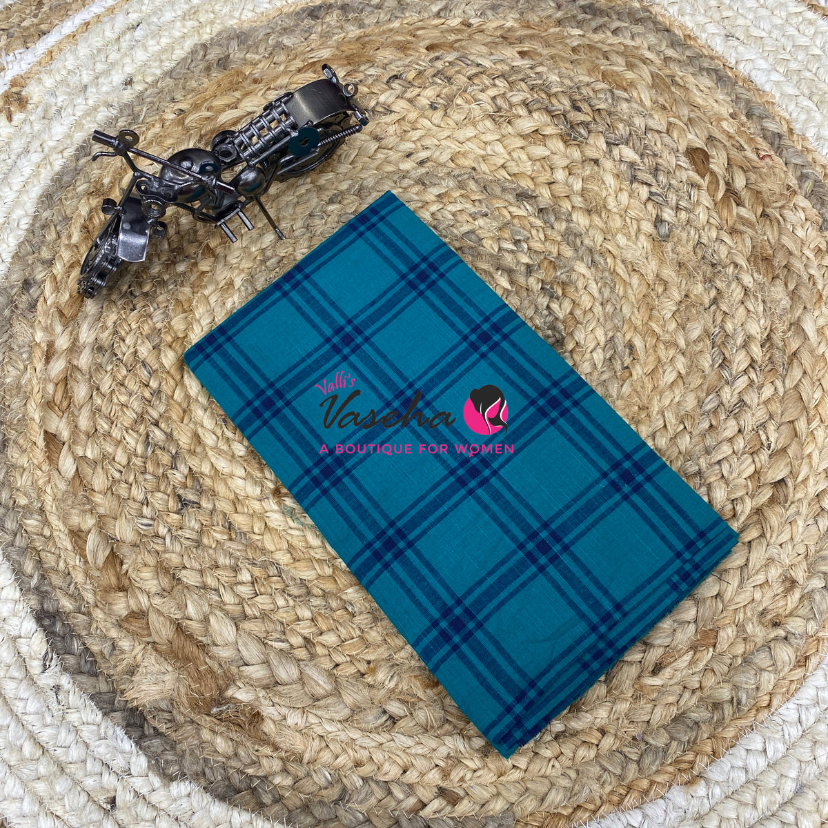 Blouse Bit - Pack Of 10pcs - Assorted-  Semi cotton- Multi Checks - 1 mtr - VVBB006