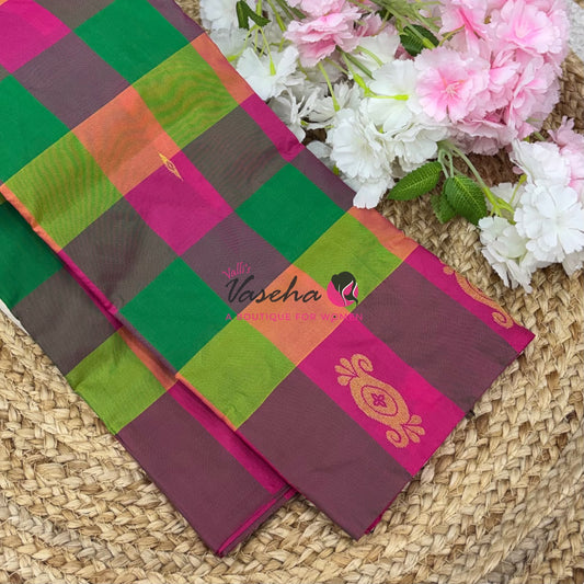 Pazhum Palamum checks - Semi Silk Sarees - VVSSS003