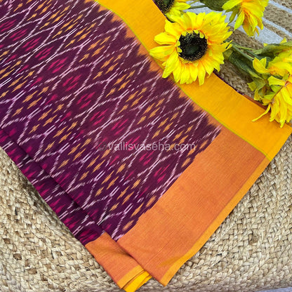 Ikkat Mercerised Cotton Saree - VVIKS001