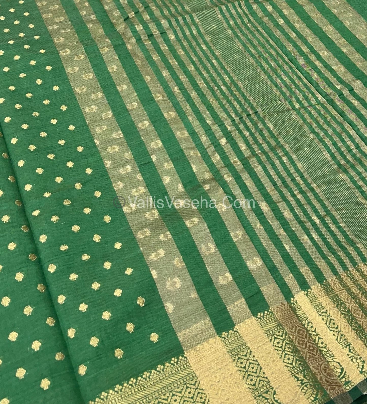 Semi Tussar Silk  - Green Shade  - VVSTS014