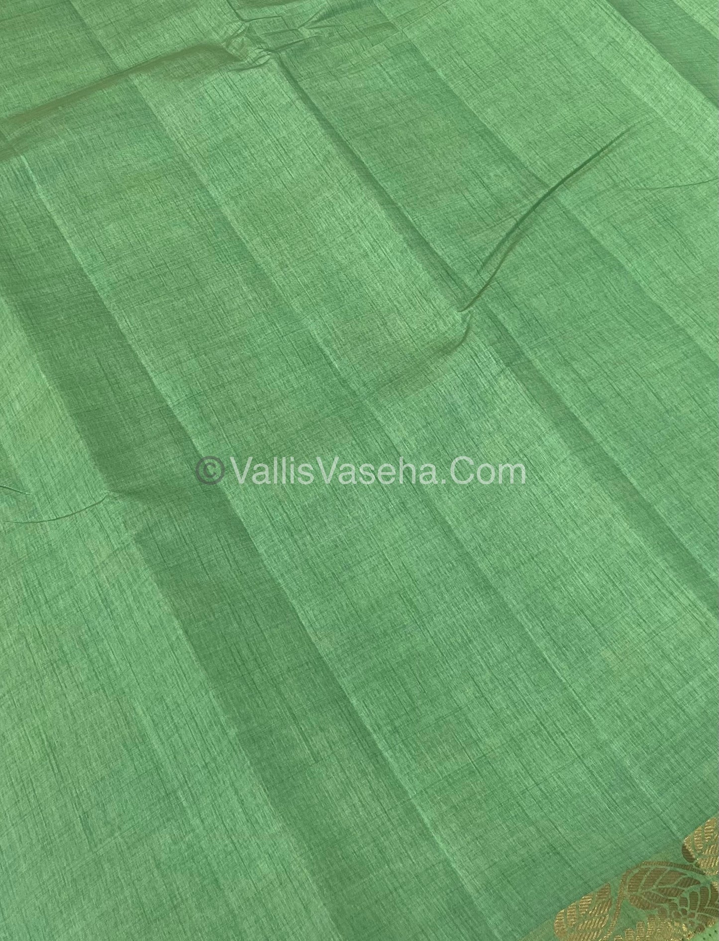 Semi Tussar Silk - Light Pastel Green Shade - VVSTS003