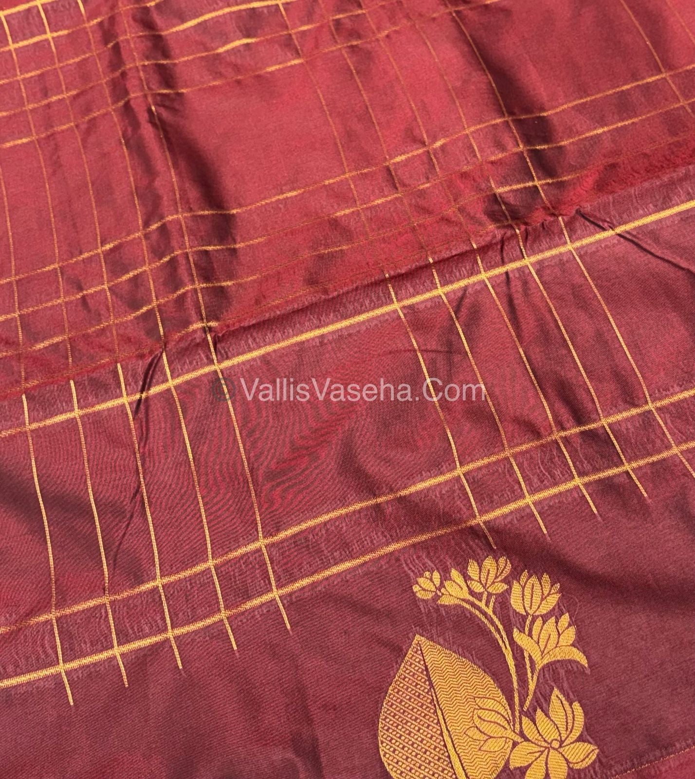 Semi Soft Silk - Maroon Shade -VVSSS033