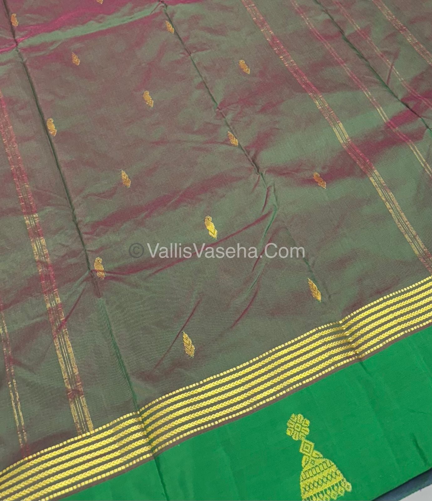 Semi Silk Saree - Kanchi Pattu Style - VVSSS004