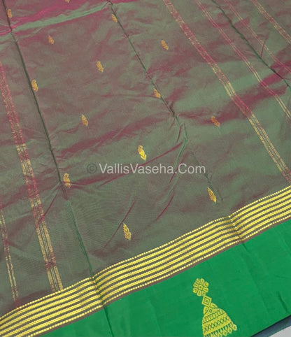 Semi Silk Saree - Kanchi Pattu Style - VVSSS004
