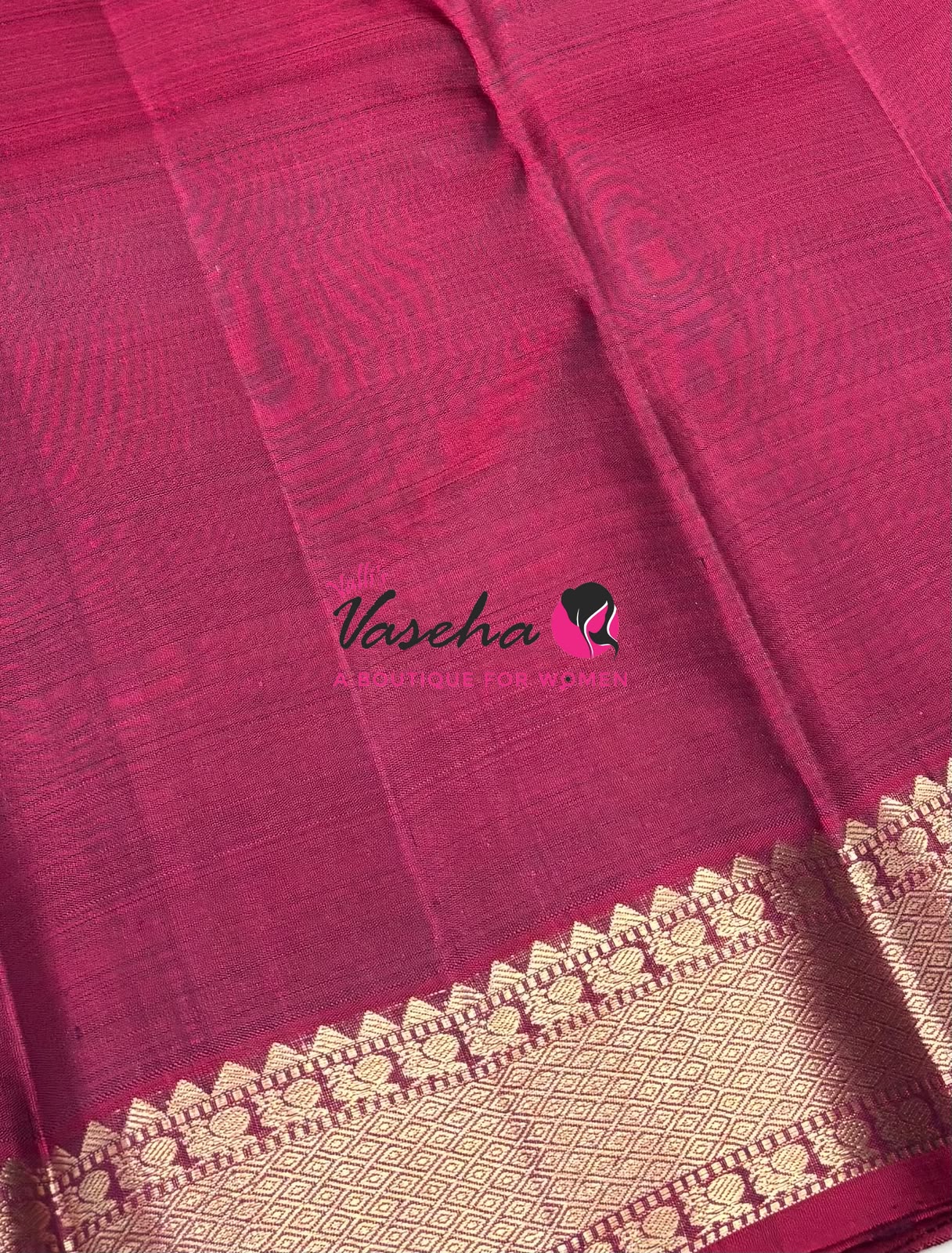 Pure Kanchipuram Silk Saree - Wine Shade  - VVPS022