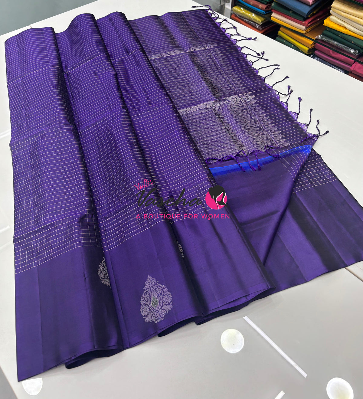 Pure Soft Silk Saree  - Violetish Purple Shade - VVPSS115