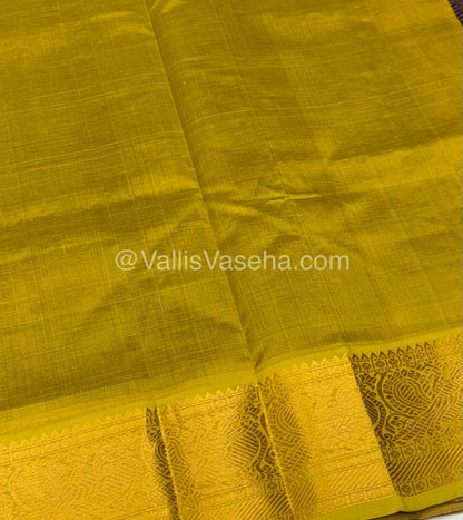Pure Silk Cotton Saree - Vairavoosi checks - Mayil & Chakkaram - VVMCV002