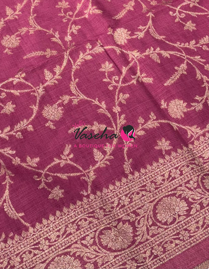 Banarasi - Heritage Silk - Semi Kathan Silk - Baby Pink  Shade- VVBHS001