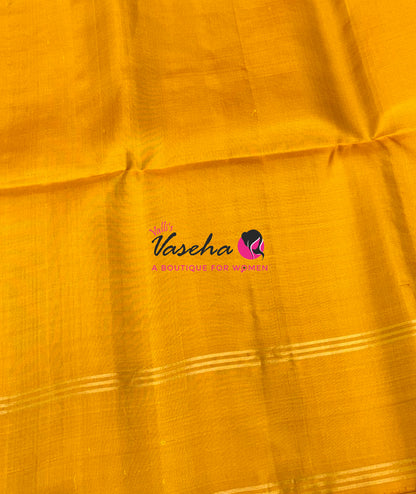 Pure Soft Silk Saree  - Dual Tone Green & Yellow Combo - VVPSS140