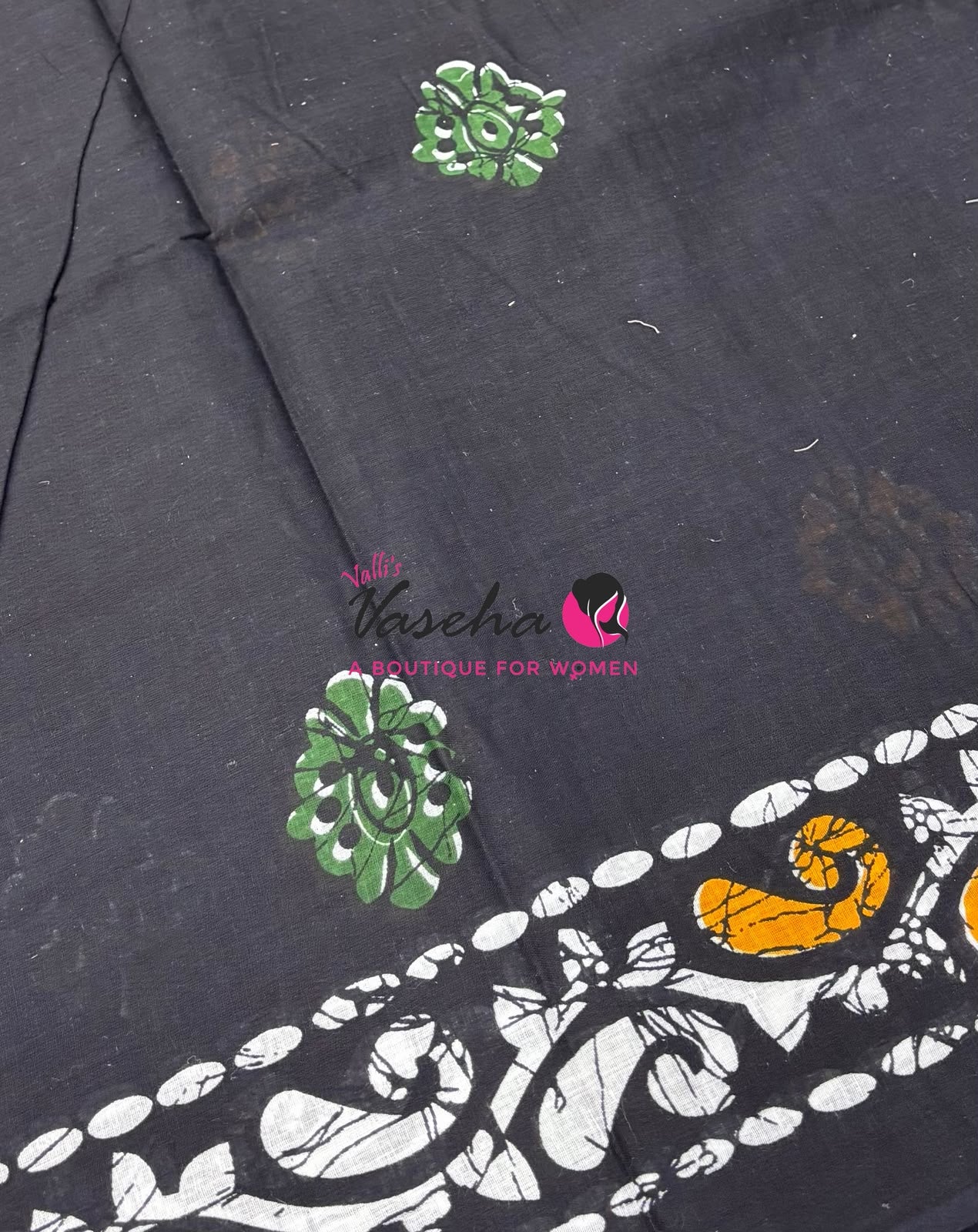 Pure Soft Mul Mul Cotton Sarees - Hand Block Prints - VVMMC011