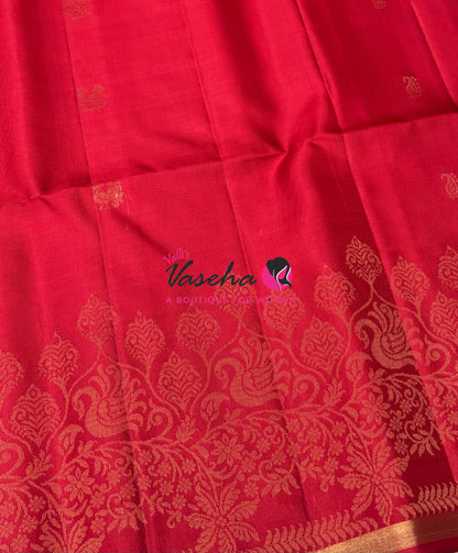 Pure Soft Silk Saree - Red Shade - VVPSS119