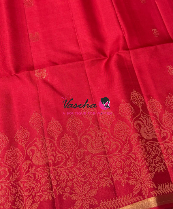Pure Soft Silk Saree - Red Shade - VVPSS119