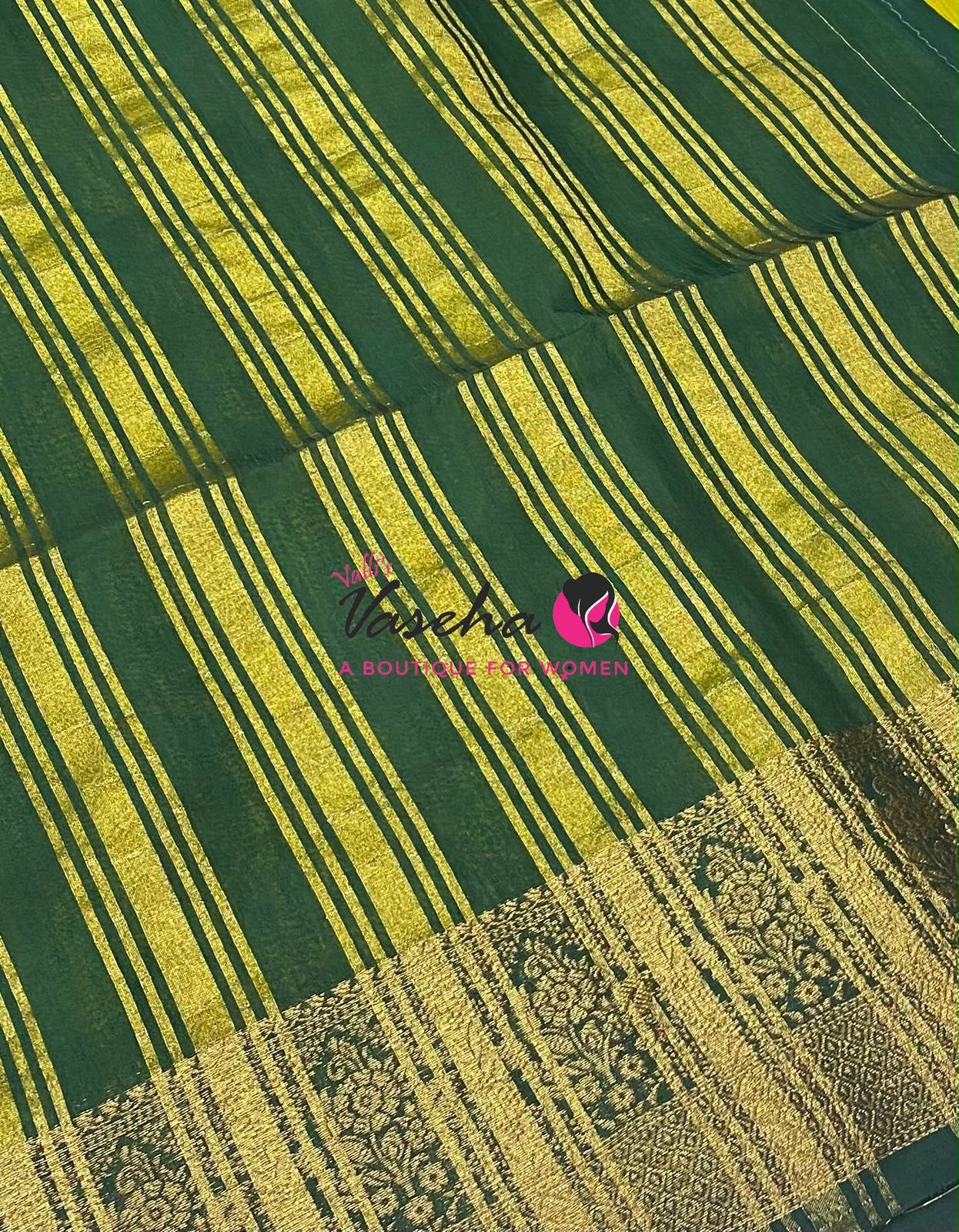Semi Jute Silk Saree - Lemon Yellow With Green Shade- VVSJS001