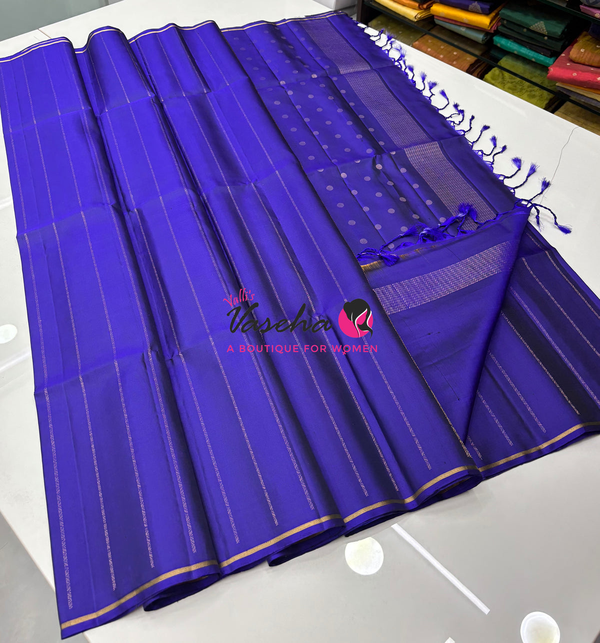Pure Soft Silk Saree  - Blue Shade - VVPSS151