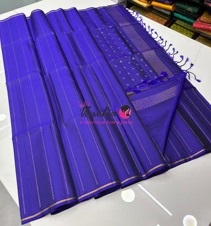 Pure Soft Silk Saree  - Blue Shade - VVPSS151