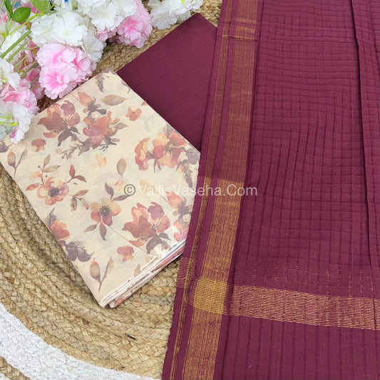 Salwar Material - Pure Cotton - Digital Print - VVUSM008