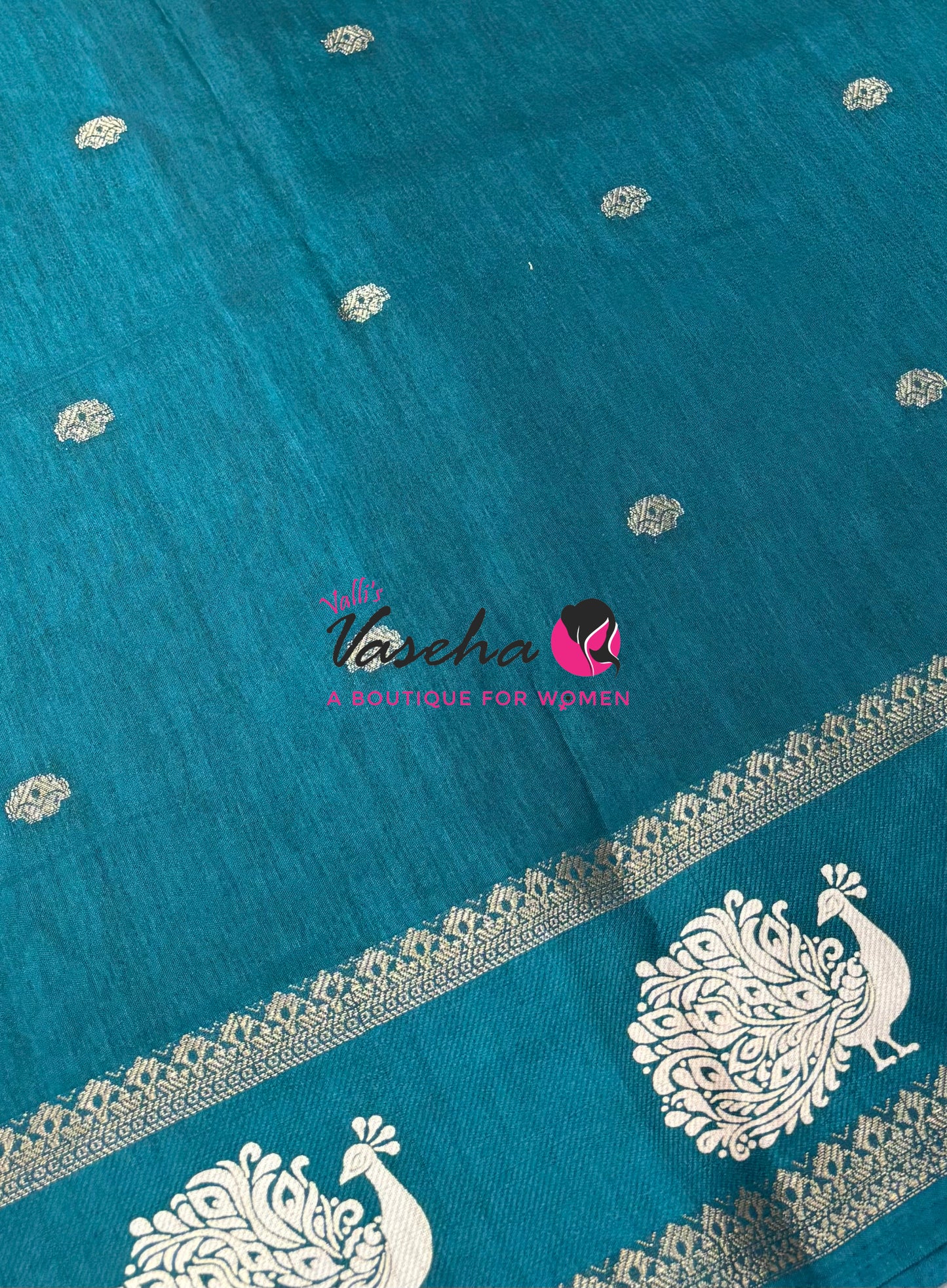 Casual Wear Saree - Semi Binny / Semi Dola Silk - Ramar Greenish Shade - VVSDS007