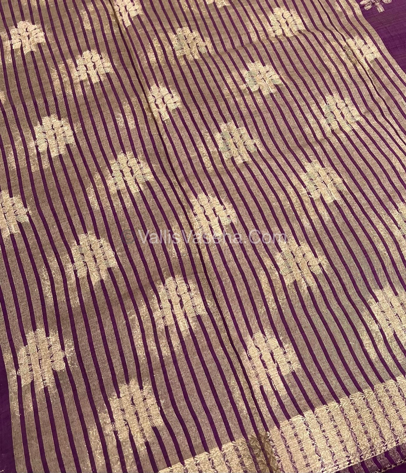 Semi Tussar Silk Saree -  Purple Shade - VVSTS009