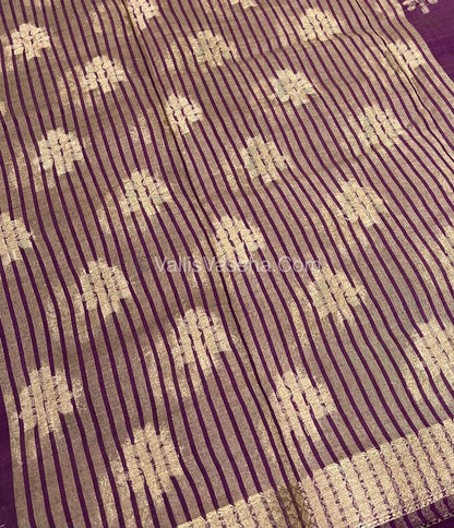 Semi Tussar Silk Saree -  Purple Shade - VVSTS009