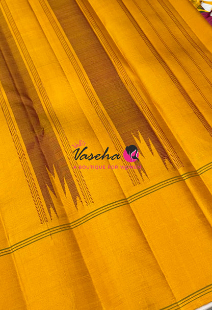 Pure Kanchipuram Silk Saree - Trendy Design - VVPS006