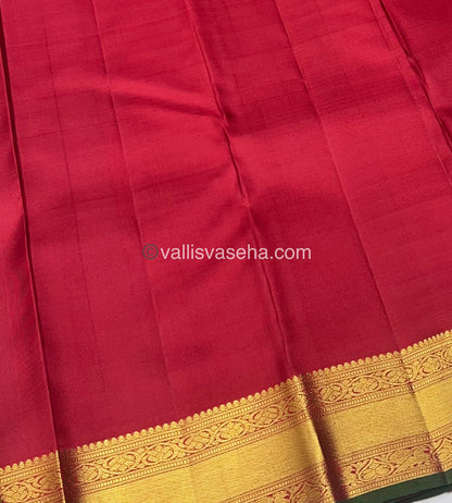 Pure Kanchipuram Silk Saree - Maroonish Red Shade - VVPS010
