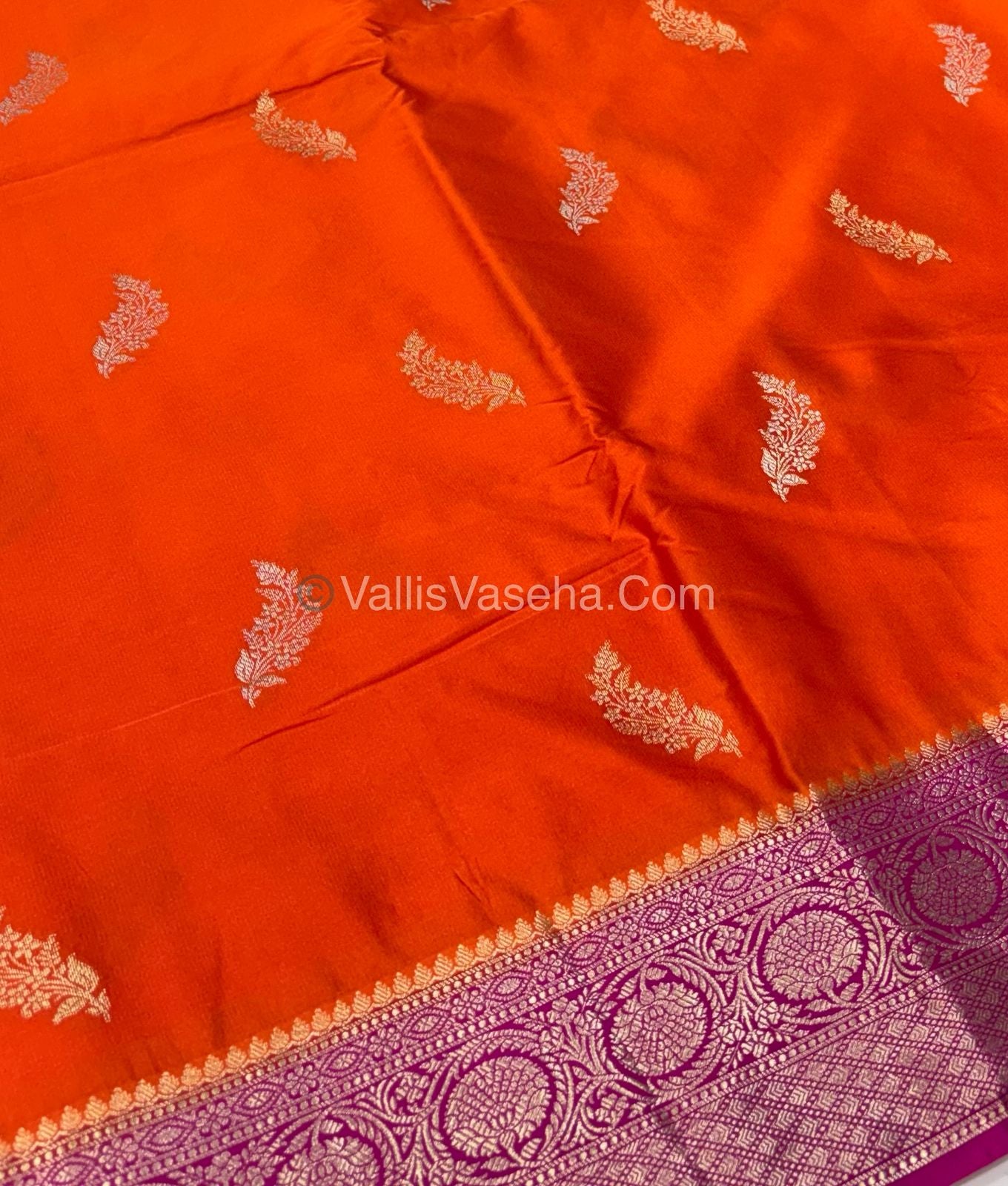 Premium Viscose Saree - Orange & Pink Shade - VVPV001