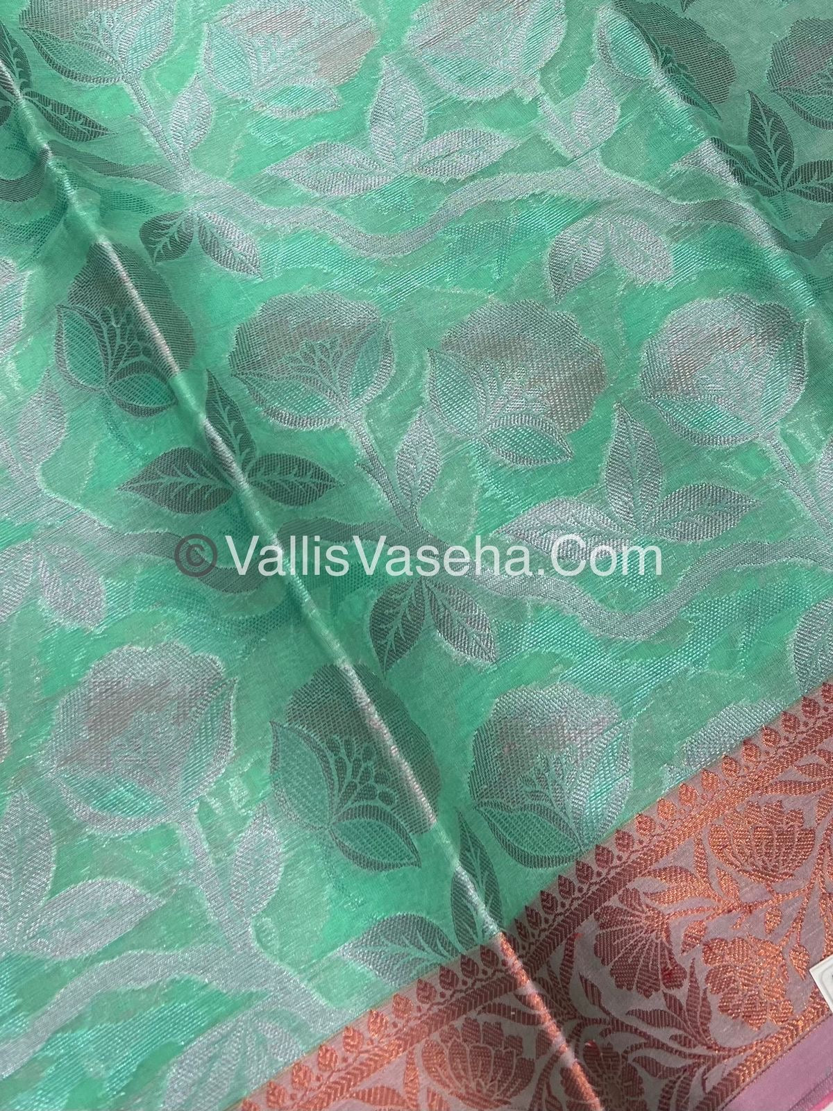 40% less - Offer Saree - Semi Banarsi Silk Saree - VVDS006