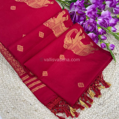 Mulberry Semi Silk - Red Shade - VVMS001