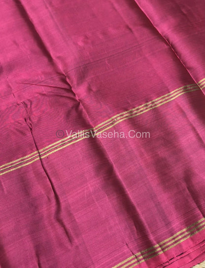 Half Mix - Pure Soft Silk Saree - Long Retta Petta Border with Butta - VVPSS076