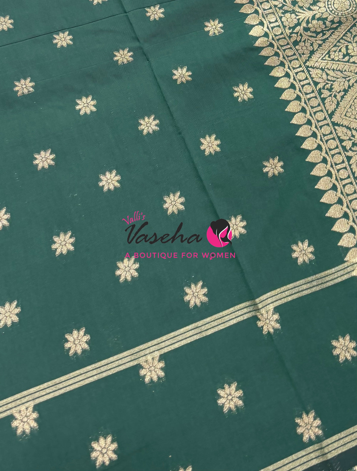Semi Soft Silk  - Green Shade - VVSSS041