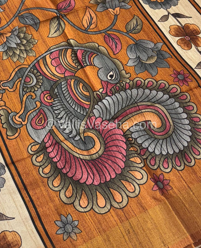 Art Silk / Semi Gicha Tussar Saree  - VVSGT003