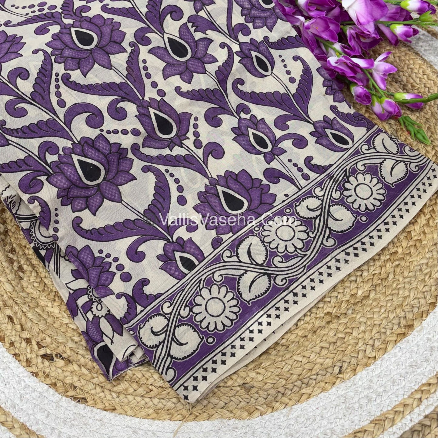 Pure Kalamkari Cotton Saree - VVPKC002