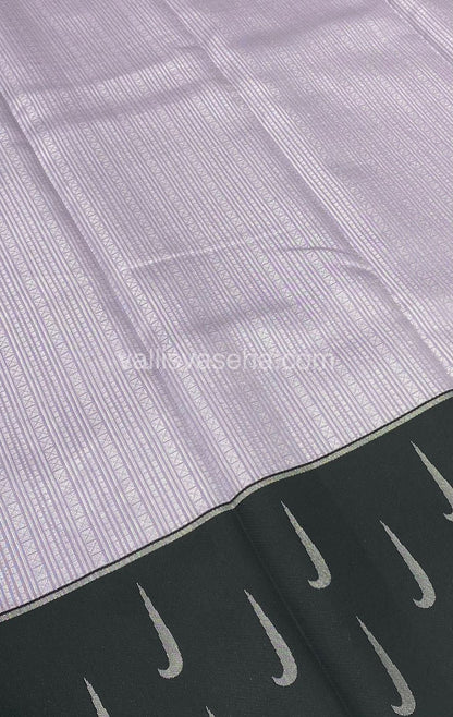 Kanchi Semi Silk - Light Lavender with Black - VVKSS001