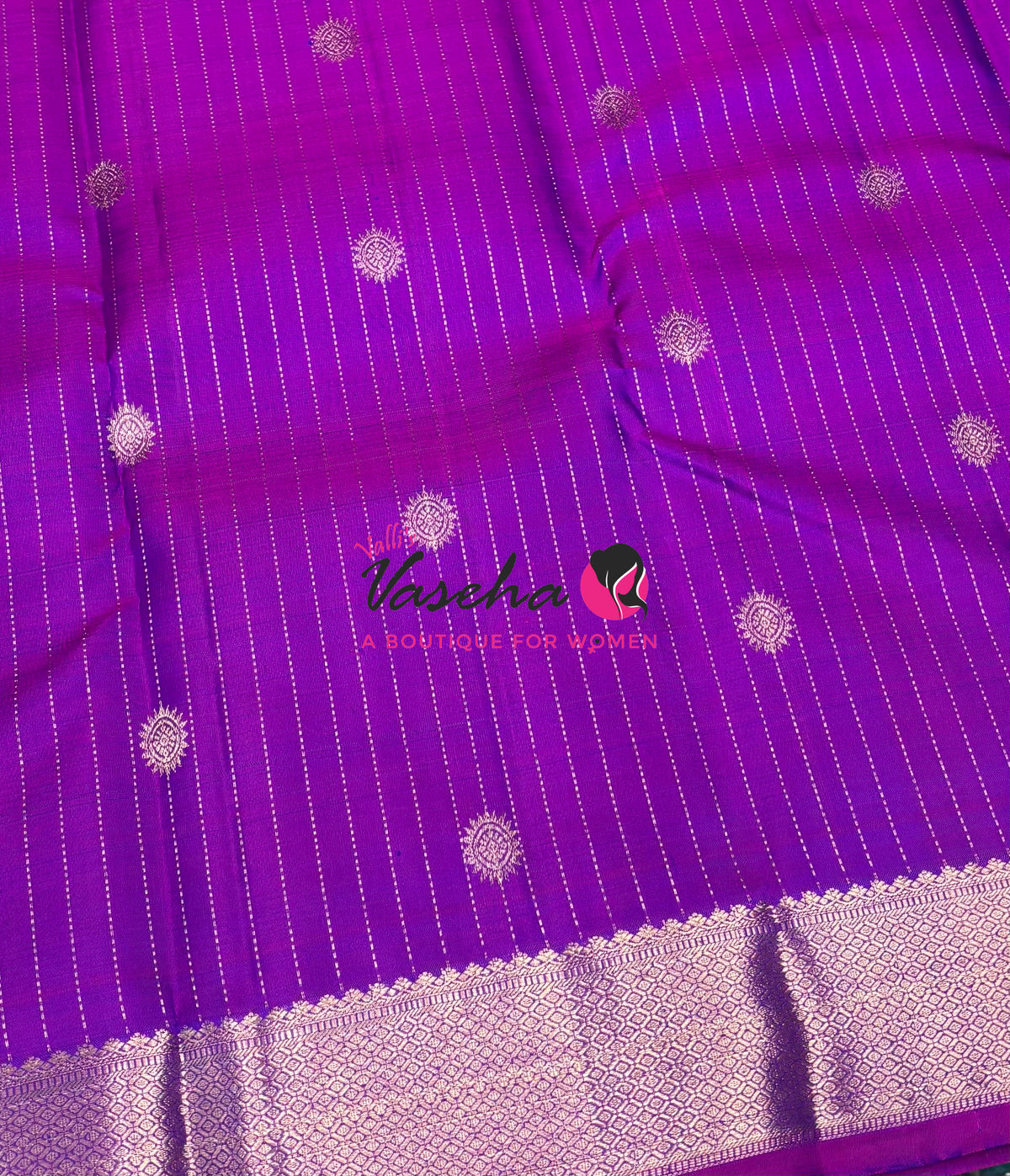 Pure Kanchipuram Silk Saree - Vairavoosi Design  - Purplish Pink Shade  - VVPS087