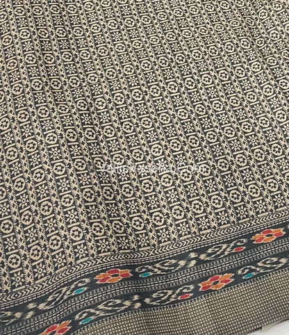 Semi Tussar - Kantha Work Embroidery - Green Shade - VVSTK001