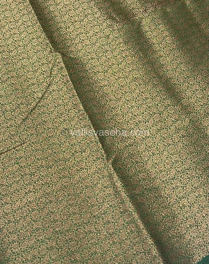 Bamboo Silk Saree  - Yellow with Green Shade - VVBSS001