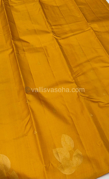 Pure Soft Silk Saree - Light Weight - Yellow with Pink shade - VVPSS025