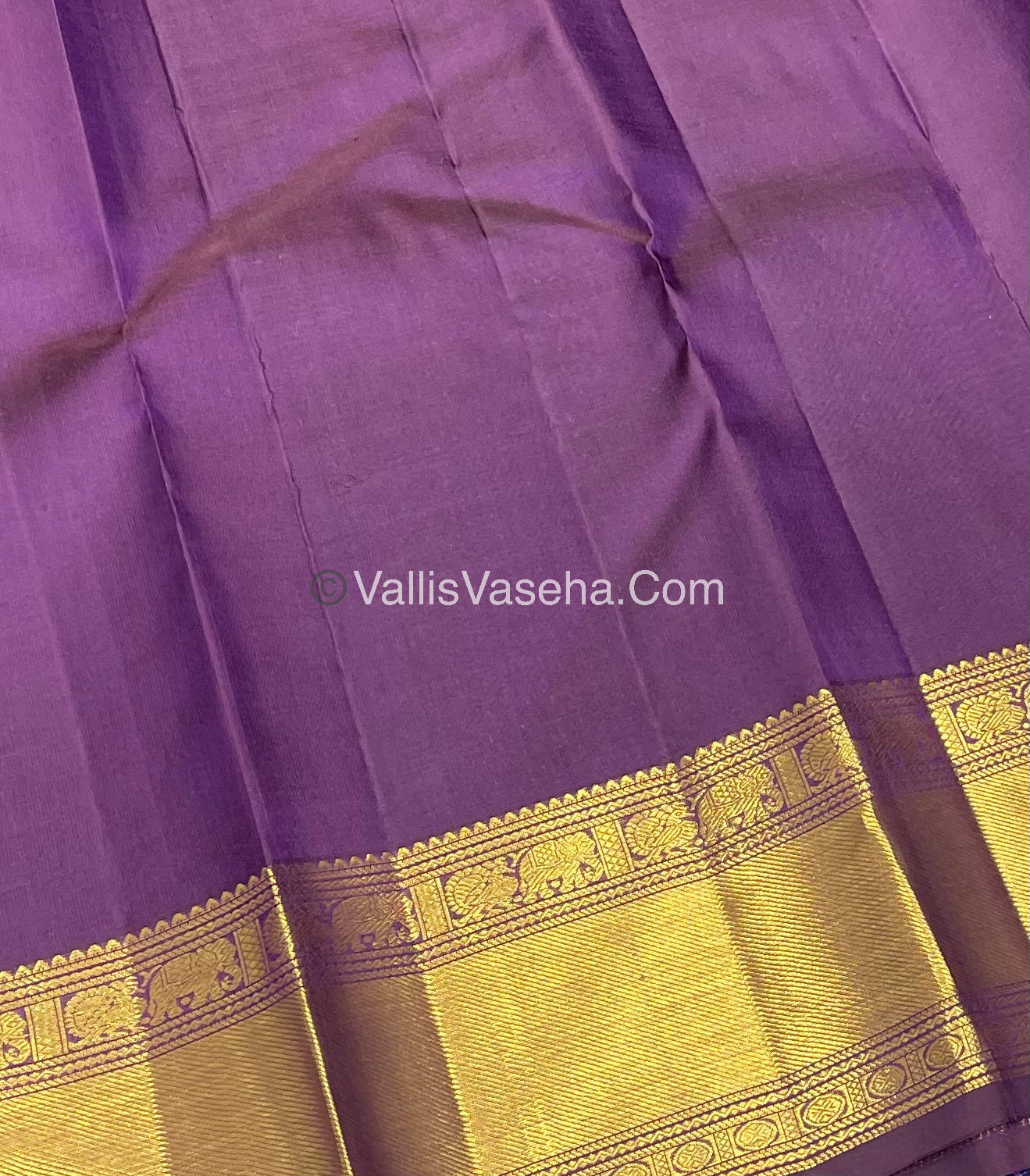 Pure Kanchipuram Silk Saree - Purple Shade - VVPS014