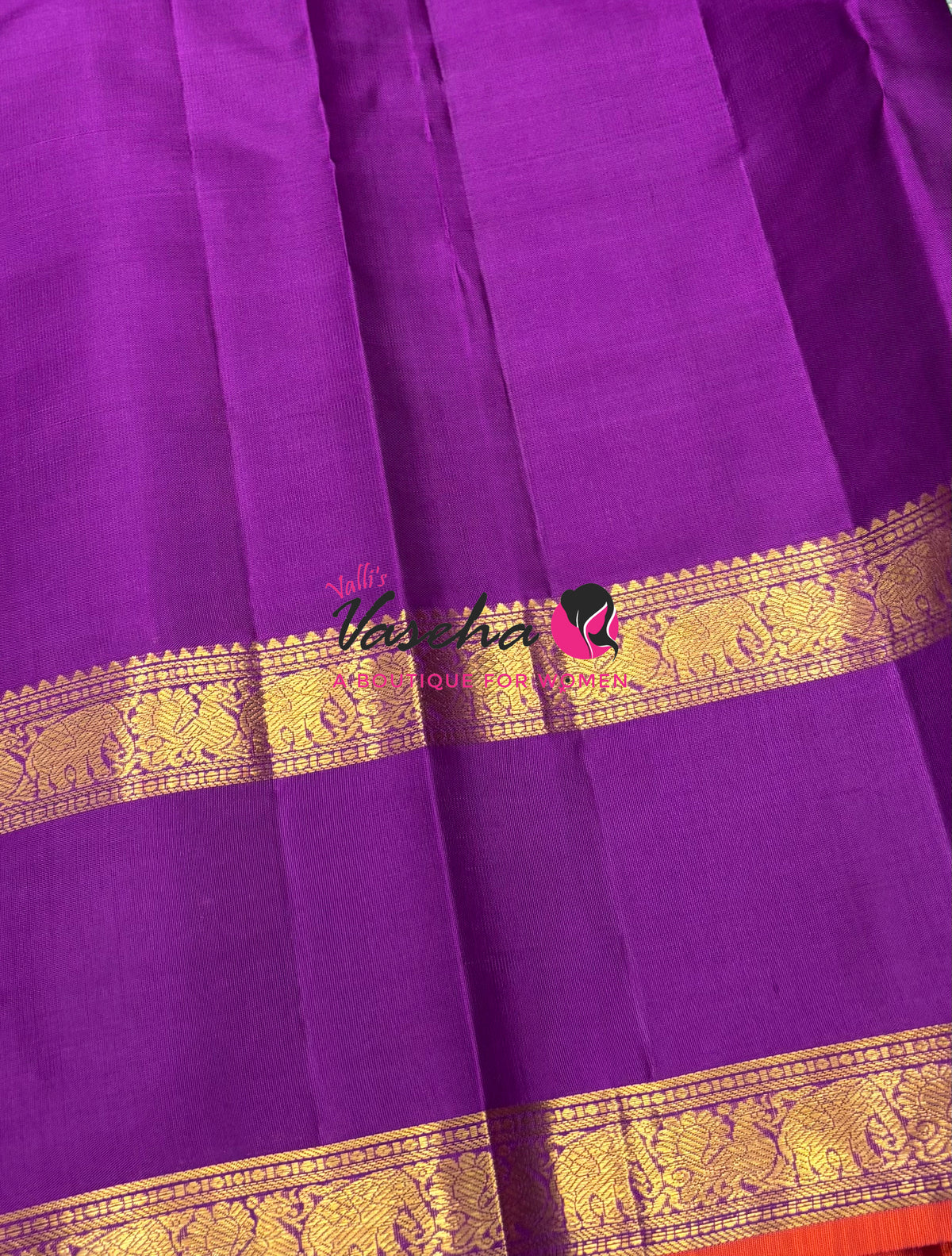 Pure Bridal Kanchipuram Silk Saree -  Blue & Purple Combo - VVPS076