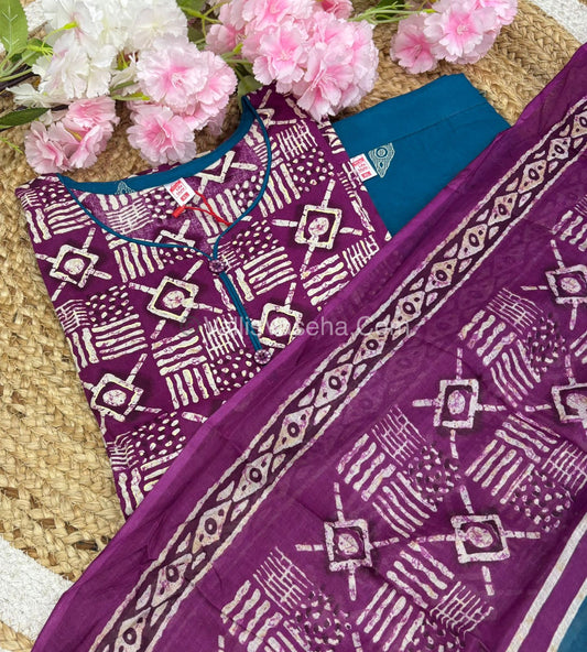 Ready Made - Salwar, Kameez & Duppatta(3pc) - Printed - VVRBS004